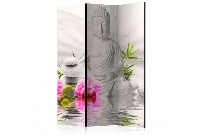 Paravent Buddha and Orchids