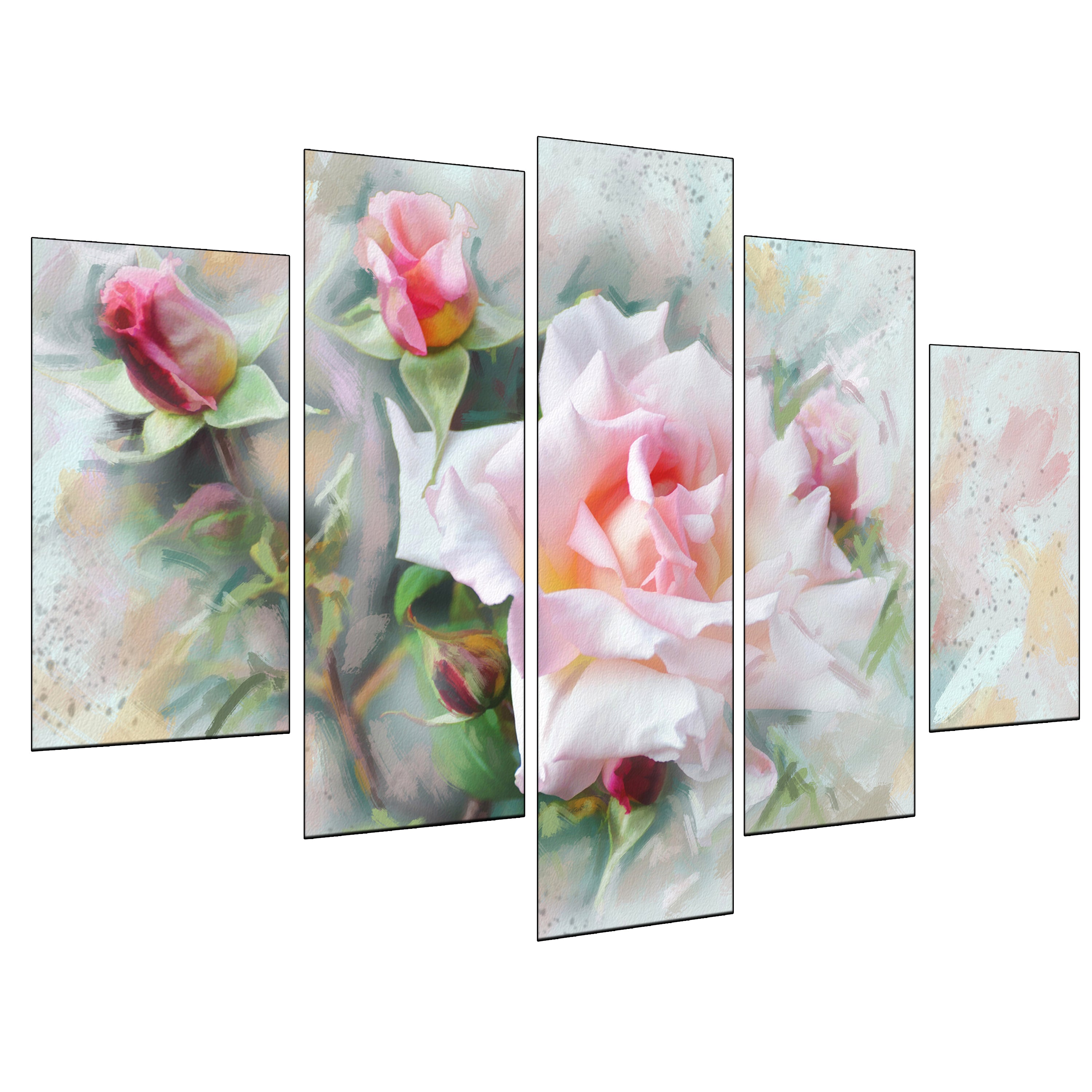 Tableau Abstract Fleur Rose